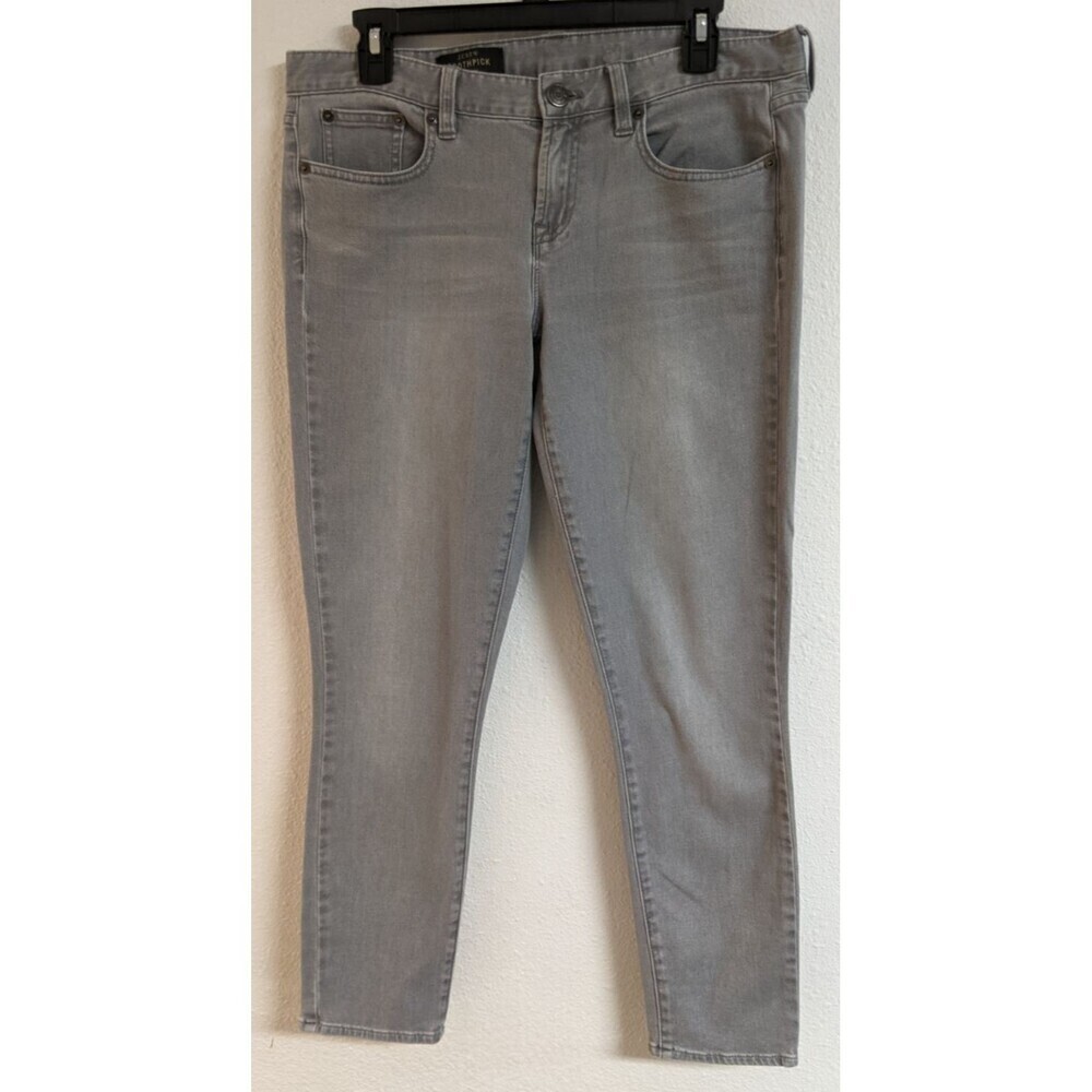 Women's J. Crew Grey Smoke Wash Toothpick Ankle Jeans Size 31 X 28 - Picture 2 of 11